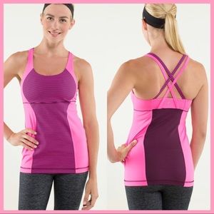 LULULEMON | Hyper Stripe Raspberry Energy Tank